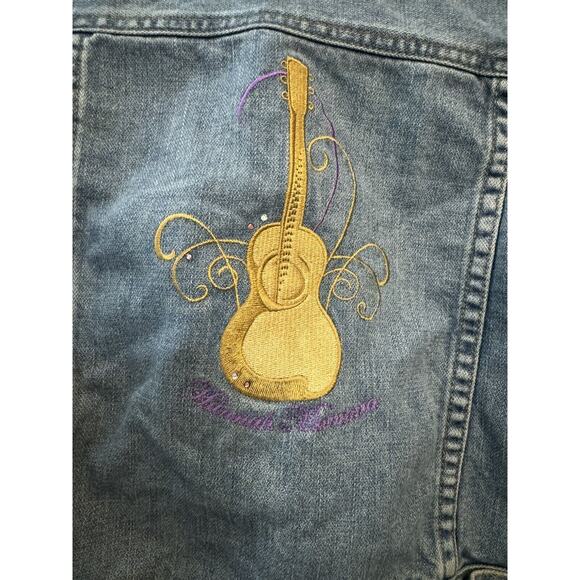 Disney Store Hannah Montana Girls Denim Embroidered Jean Jacket XS Rare - Picture 7 of 7